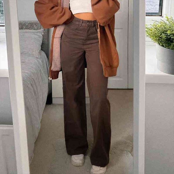 

vintage y2k joggers women cargo pants 90s streetwear caramel brown low waist e-girl aesthetic loose straight trousers female, Blue
