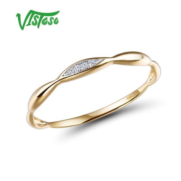 

vistoso for women genuine 14k yellow/white gold ring shiny diamond promise engagement rings anniversary fine jewelry y200321, Slivery;golden