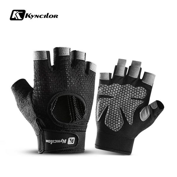 

gym gloves heavyweight sports exercise weight lifting gloves body building training sport fitness gloves for fiting cycling jllsha, Black