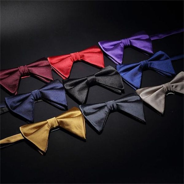 

10 colors satin bow tie for men suits fashion men formal occasion wear tuxedos solid ties cheap, Red;black