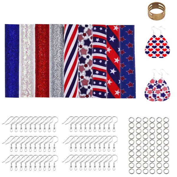 

day diy leather independence earrings, Silver