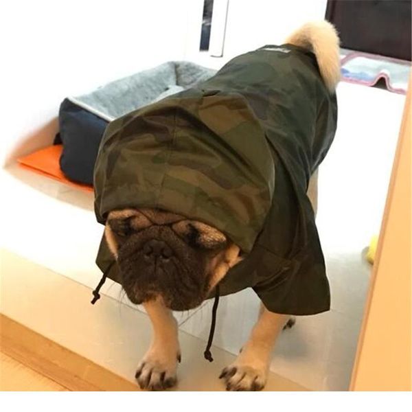

pet camouflage big dog raincoat waterproof clothes for small big dogs hooded rain cloak french bulldog labrador c bbyggr