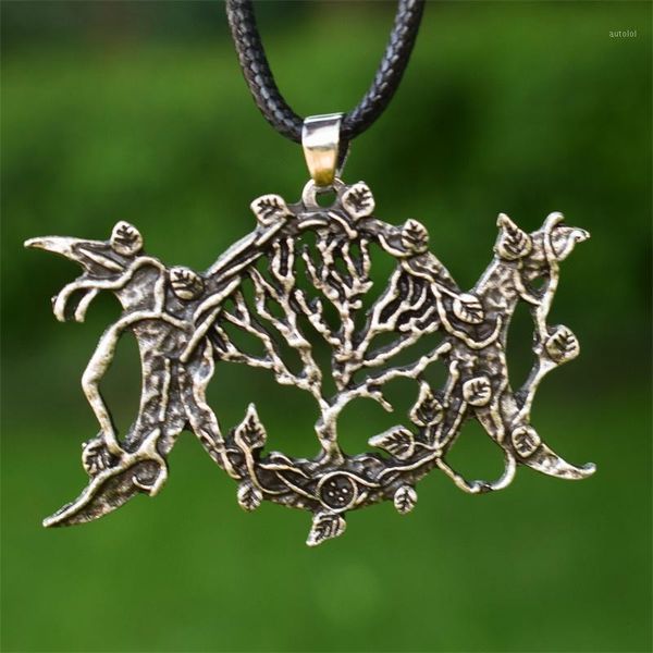 

wicca triple moon necklace with tree of life1, Silver