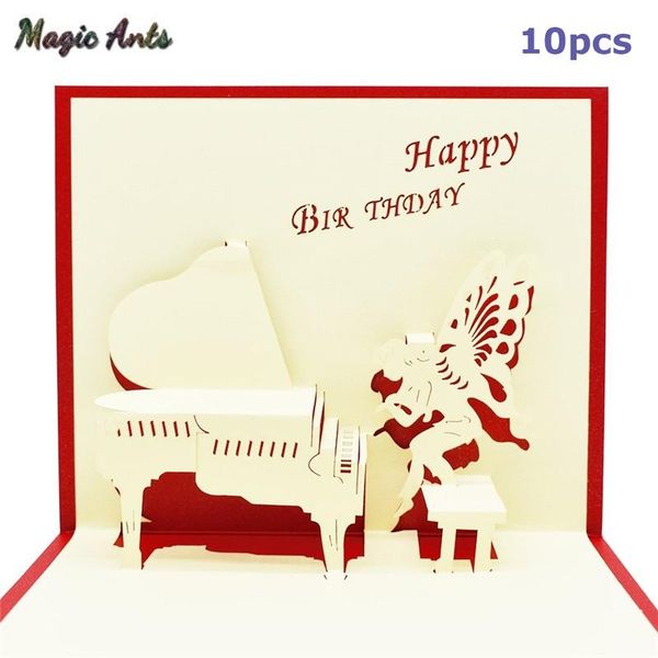 

10 pack piano angel plock up на день рождения открытки с конвертом наклейки лазерные нарезанные приглашения поздравительные открытки выпускн