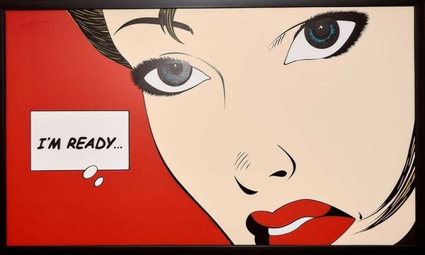 

deborah azzopardi i'm ready home decor handpainted &hd print oil painting on canvas wall art canvas pictures 7914