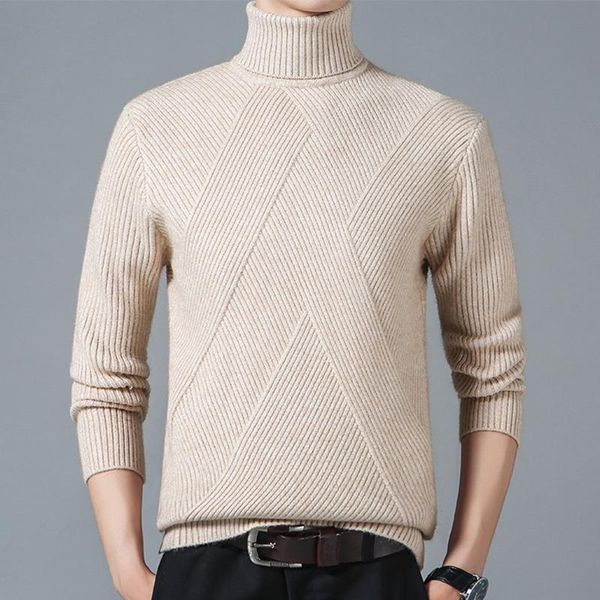 

2021 new men sweaters pullover turtleneck fashion knitted sweater long sleeve male clothing casual korea knitwear, White;black