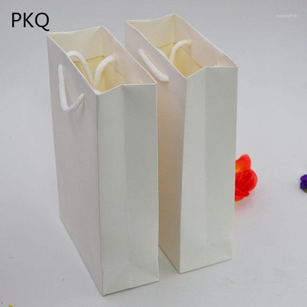 

27*9.5*32cm 10pcs large kraft paper bag with handles gift paper bags party kraft solid color square shopping bags1