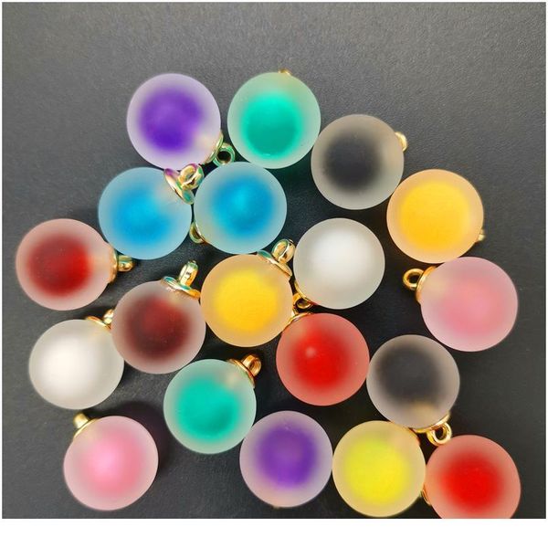 

new diy 8pcs 16mm mini acrylic bottles frosted beads charm pendant ornaments jewelry making qyljrg, Black