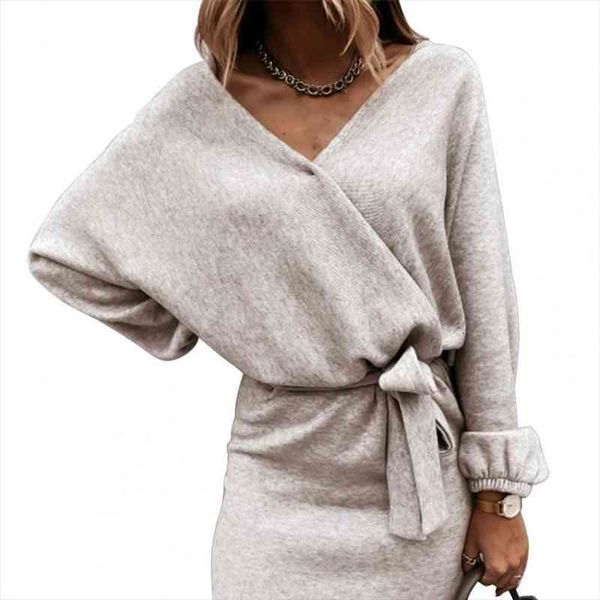 

plus size women dress banquet solid color v neck autumn winter a-line mid waist dress for daily wear elegant party, Black;gray