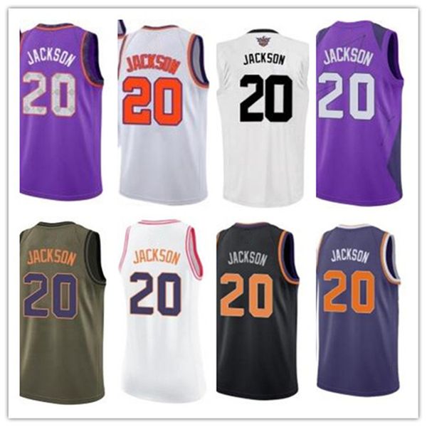 

custom 2020 sun style jerseys black white green grey army green 20 josh jackson basketball jersey, Black;red