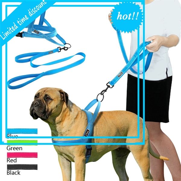 

no pull reflecting dog harnas set pet vest lead small spam big dogs perfect for daily training hiking xxs-l