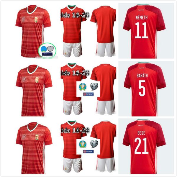 

20 21 hungary soccer jerseys national team 2020 euro cup home red dominik szoboszlai puskás willi orban tamás kadar football shirts uniform, Black;yellow