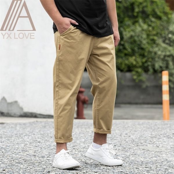 

100% cotton new pants man 28-48 large size ankle-length harem trousers loose comfortable classic causal daily clothes 201109, Black