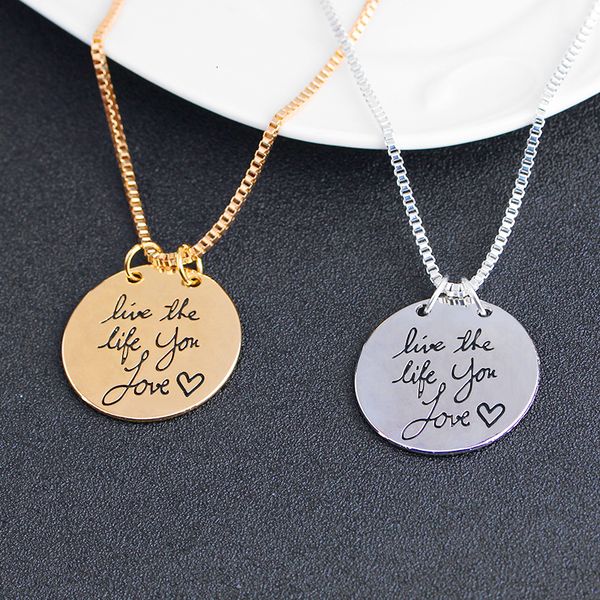 

new fashion jewelry learn from yesterday live 2019 today hope tomorrow letter pendant necklace gift for women 2 colors z4h0r
