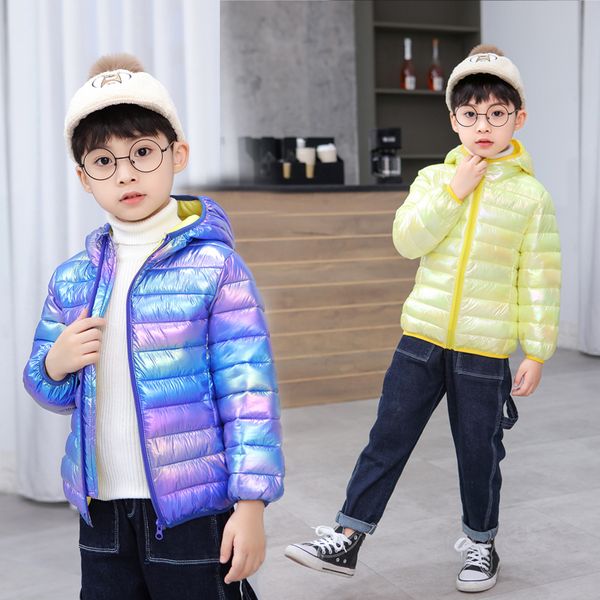 

new style down thickened boys and girls' clothes children's cotton padded jacket baby's coat, Blue;gray