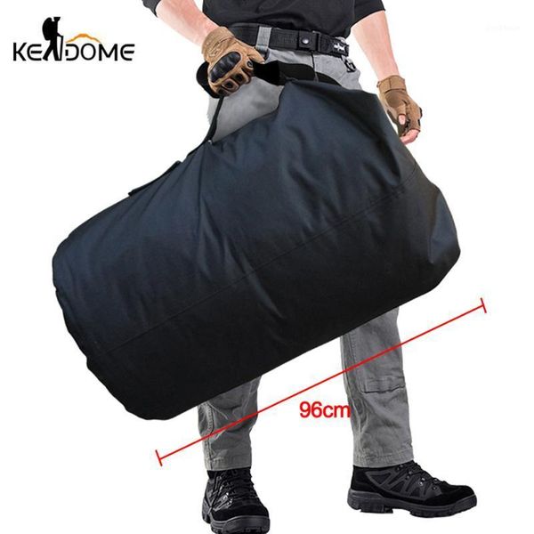 

outdoor bags 75l hiking backpack camping bag large bucket climbing rucksack handbag trekking round luggage travel x160d1