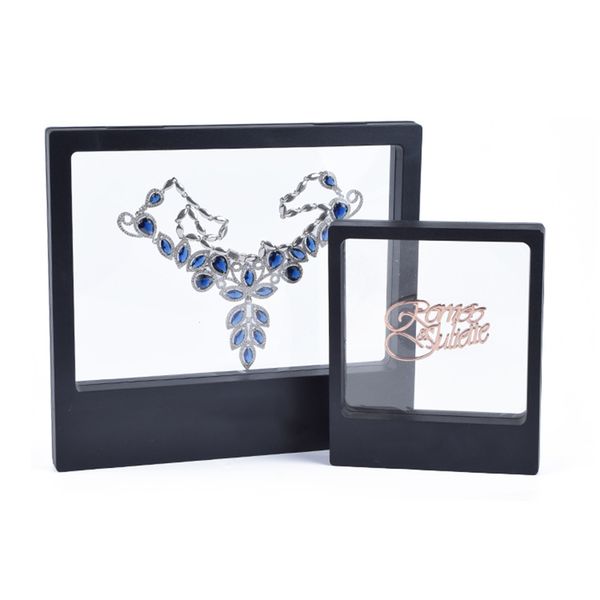 

storage box pe box suspension jewelry display jewelry storage rack for ring necklace bracelet earring transparent container box bag, Blue;pink