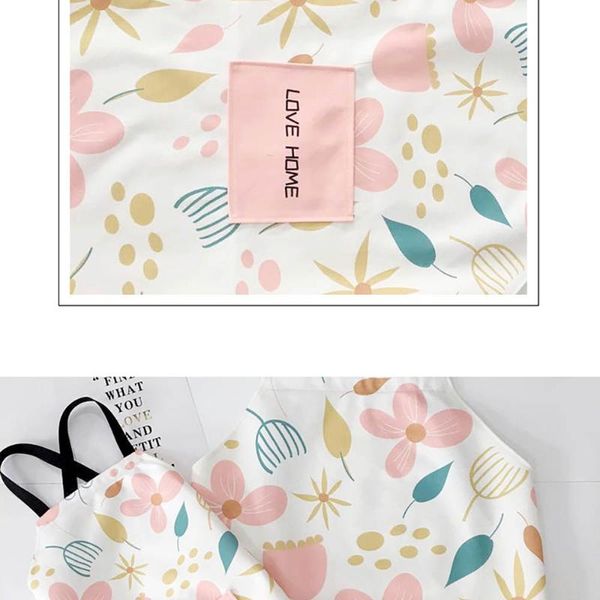 

aprons lovely classic style pink floral parent-child apron women's cooking or baking anti-oil cleaning tool