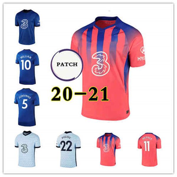 

20 21 pulisic soccer jerseys kante werner ziyech 2020 2021 marcos a. football shirt home away abraham chiilwell mens kids kit jerseys, Black;yellow
