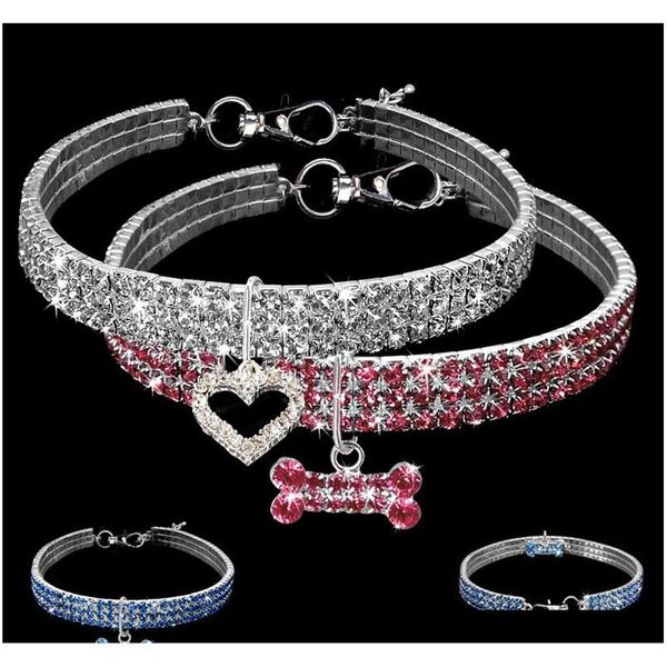 

rhinestone pet supplies dog cat collar crystal puppy chihuahua collars necklace for small medium large dogs diamond jewelry qz8mb