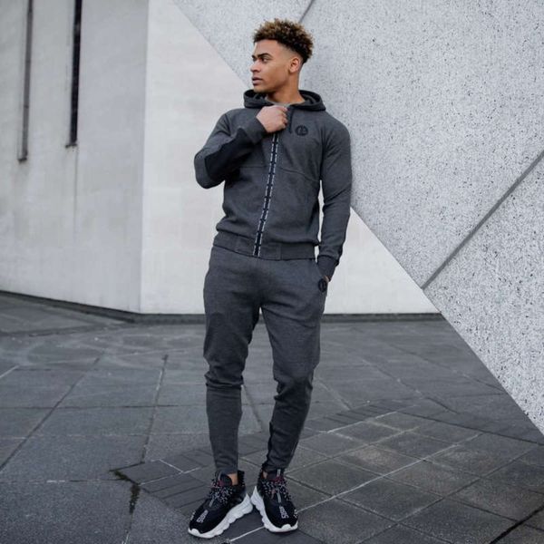 

brother sportswear bodysuit outerwear tights muscle men's long sleeve running training suit, Gray