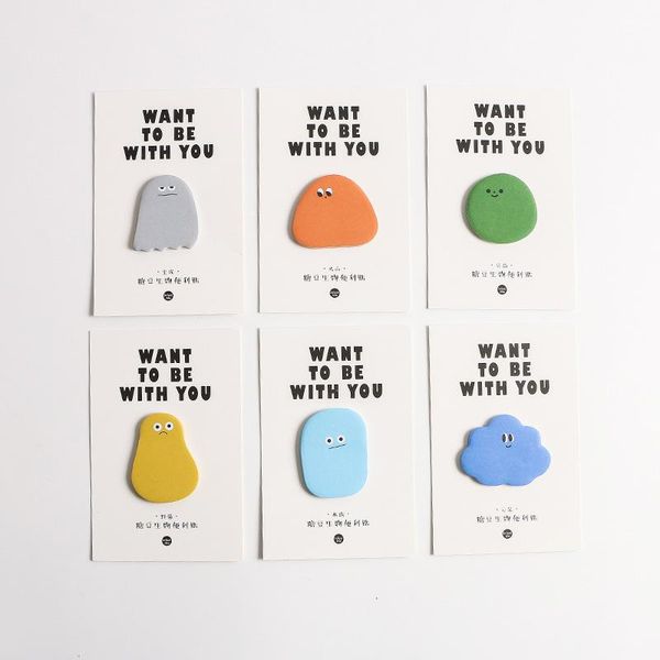 

6 шт. carton bean sticky note note kawaii cloud post memo pad planner stickers bookmark канцтовары офисная школа school fm125 wmtiiv
