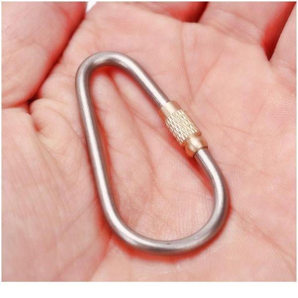 

camping link titanium alloy carabiner keychain hanging lock buckle hook camp jllttu
