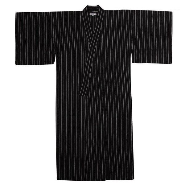 

3pc/set kimono suit cool traditional japanese male kimono men robe yukata 100% cotton men's bath robe sleepwear 828061, Black;brown