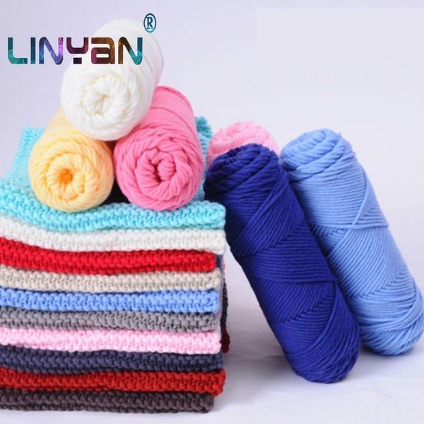 

3 balls lover knit cotton yarn for crochet 4mm thickness hand knitting line milk cotton thread children baby crochet thread zl31, Black;white