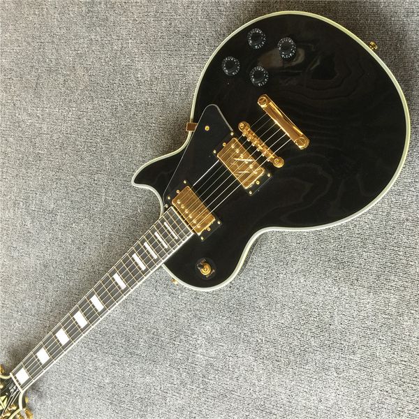 

china guitars custom shop/black/6 string electric guitar/mahogany body/rosewood fingerboard/fast delivery in stock guitars