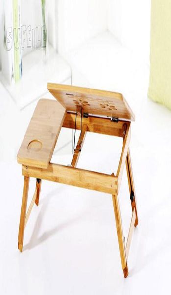 

sufeile office office натуральный бамбуковый ноутбук таблица стола регулируемая высота складной таблица компьютерный стол портативный ноутбу