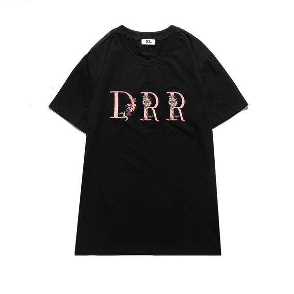 

2021 luxury casual t-shirt new men's wear designer short sleeve t-shirt 100% cotton wholesale black and white, White;black