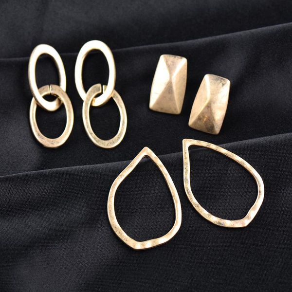 

dangle & chandelier sinleery geometric hollow oval circle drop earrings yellow gold silver color acrylic hoop for women jewelry es259 ssh