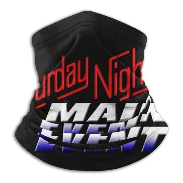 

saturday night's main event 3d bandana face neck warmer soft fleece mask sport scarf wrestling wwf, Blue;gray
