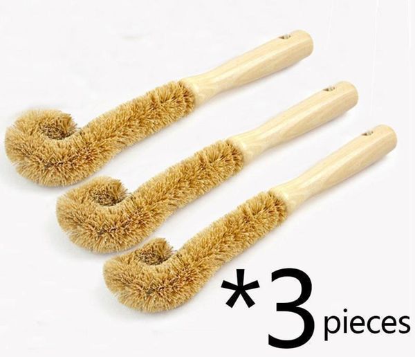 

kitchen cleaning brush natural coir brush hemp fiber non stick skillet brush oil degreasing dish washing cup pot h sqcfad