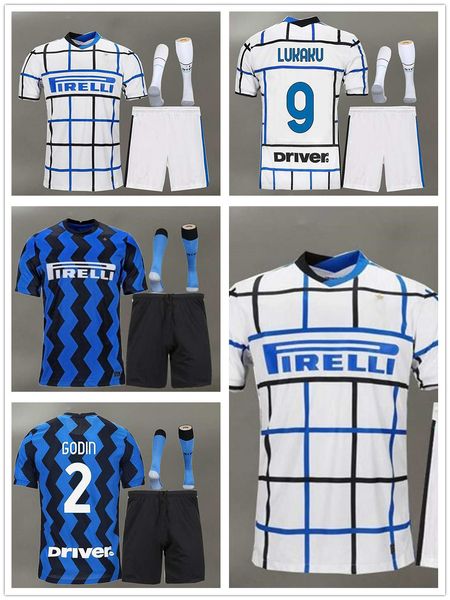 

new 2020 2021 lukaku eriksen lautaro home away milan soccer jerseys barella 20 21 football shirt kids kits sets uniform