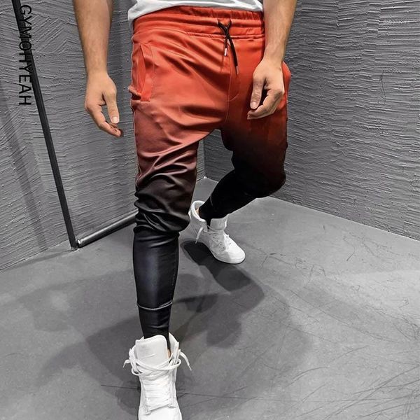

new gradient autumn gyms men joggers sweatpants men's joggers trousers sporting clothing the bodybuilding pants1, Black