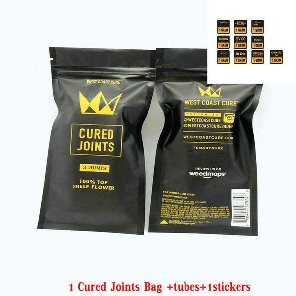

2020 tubes coast cured 3pcs moonrock joints cure plastic preroll bag 1pc stickers with pre-rolled dhl tube packaging west wmtwc