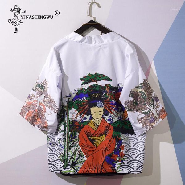 

kimonos cardigan men yukata women japanese kimono traditional harajuku beach loose thin shirt asian japan cartoon cosplay1, Red