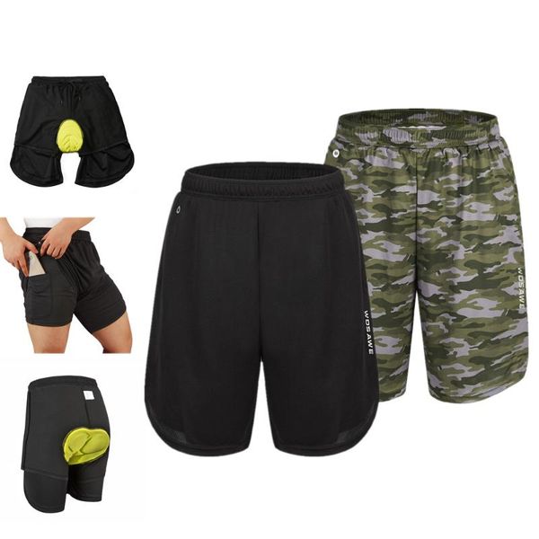 

motorcycle apparel wosawe men's cycling shorts with silicone padded underwear mountain bike breathable outdoor sports running downhill