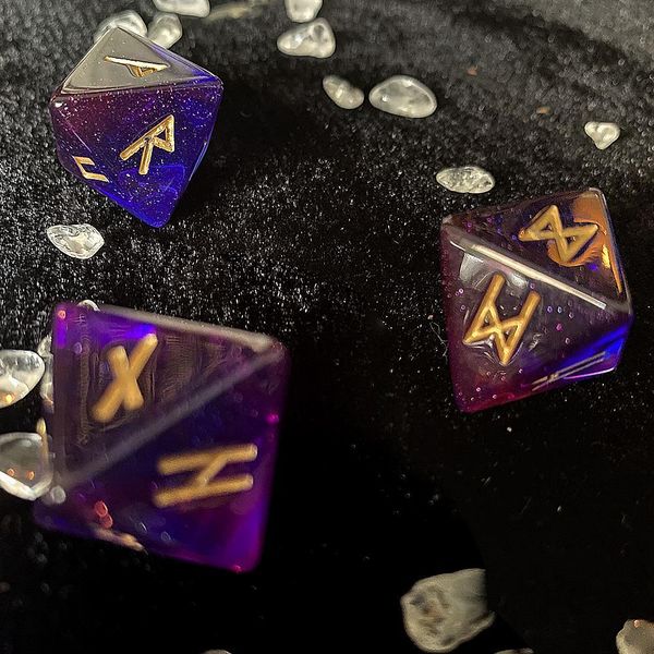 

3 шт. давиться дигами испортированные полигедралные дигийные унешные диждены звездное sky dagination руна руна для друзей партия настольная