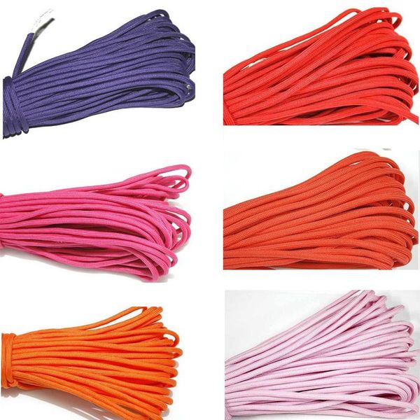 

1pcs 50ft/100ft colored camping paracord 550lb parachute cord 4mm 7inner strands lanyard tent ropes