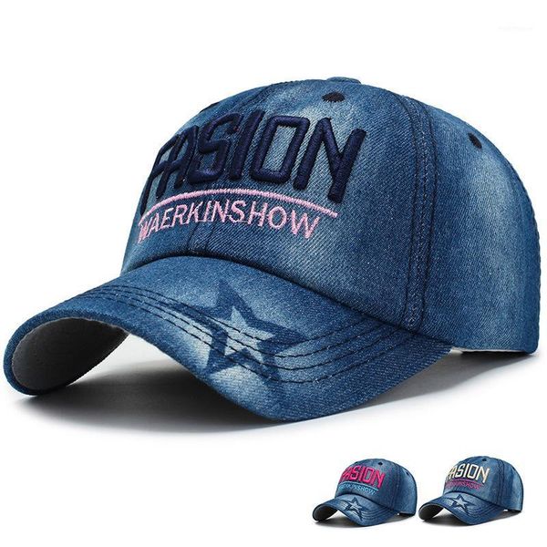 

ball caps 2021 spring and summer denim alphabet embroidery baseball cap men women couple hat wild fashion outdoor sports hat1, Blue;gray