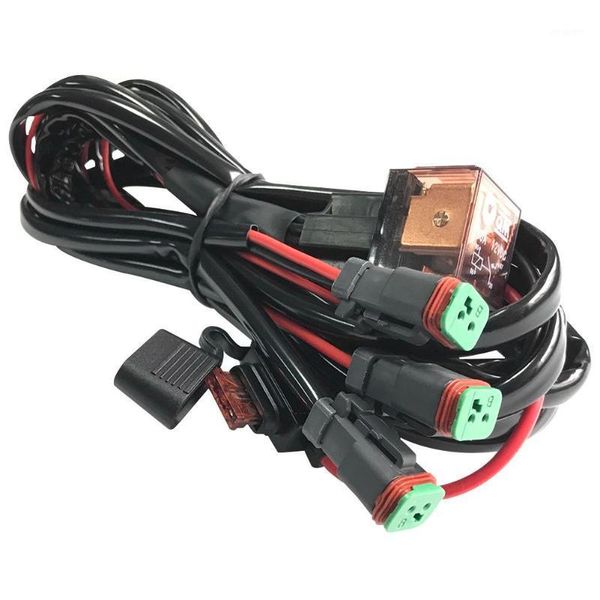 

other lighting system vodool 1 to 2 3 wiring harness relay fuse kit 12v 40/80a for offroad led work light bar car vehicle waterproof lamp ca