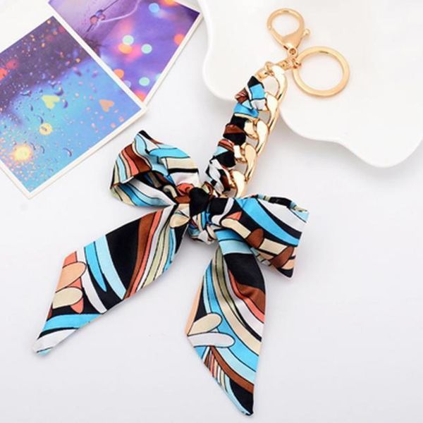 

new leather scarves ribbon butterfly key chain bowknot decoration tassels key ring women bag jewelry pendant ch3596 h jllcmx