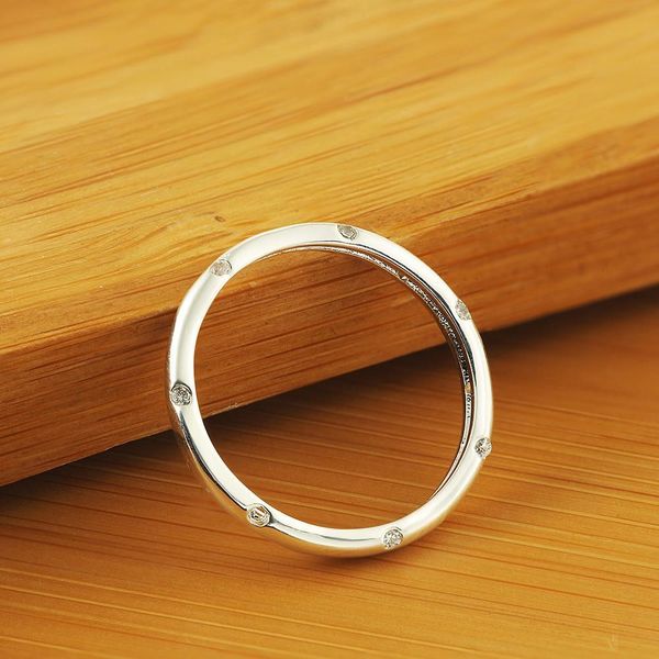

wholesale party jewelry charm simple inlaid stone circle ring women's fashion silver color jewelry lr023 h bbyzfy