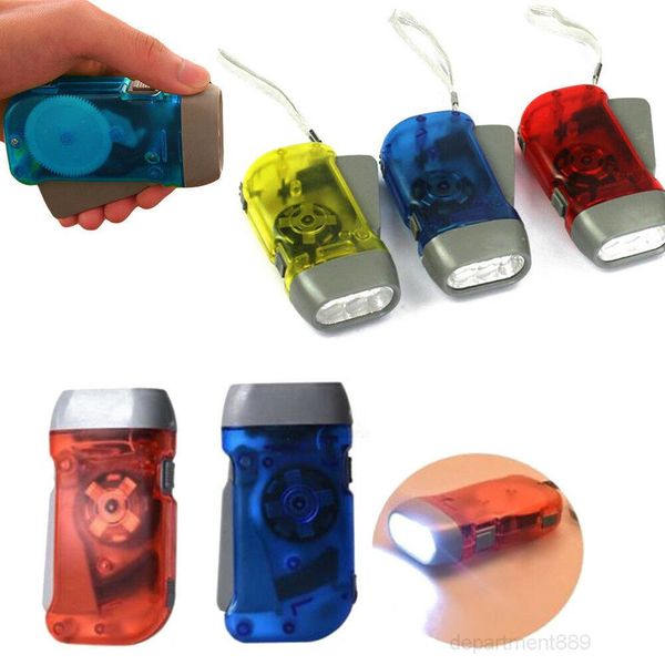 

3led camping torches energy-saving flashlight dynamo night light outdoor hand press crank torche