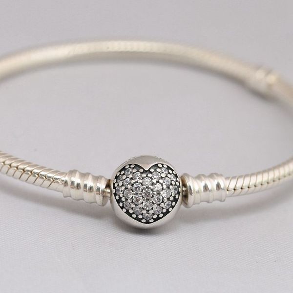 

style new pandora authentic fits original silver bracelet charms sparkling heart clasp 590743cz h9