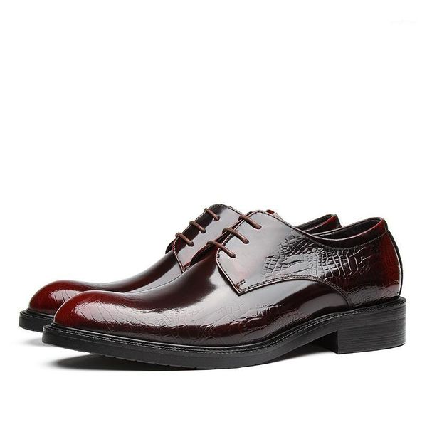 

fashion black / wine red formal shoes mens dress shoes genuine leather groom boys prom1