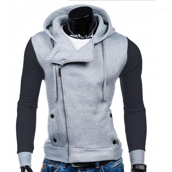 

foreign trade men 's stitching design fashion casual men' s jacket1, Black